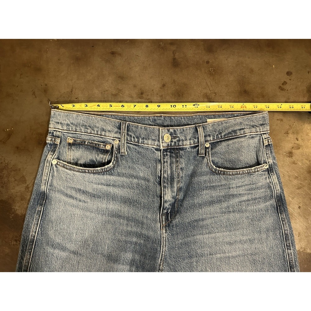 AYR The Beat Drop Denim Jeans Barrel Leg Organic Women's Sz 32 (36x26) Crop - Picture 3 of 10